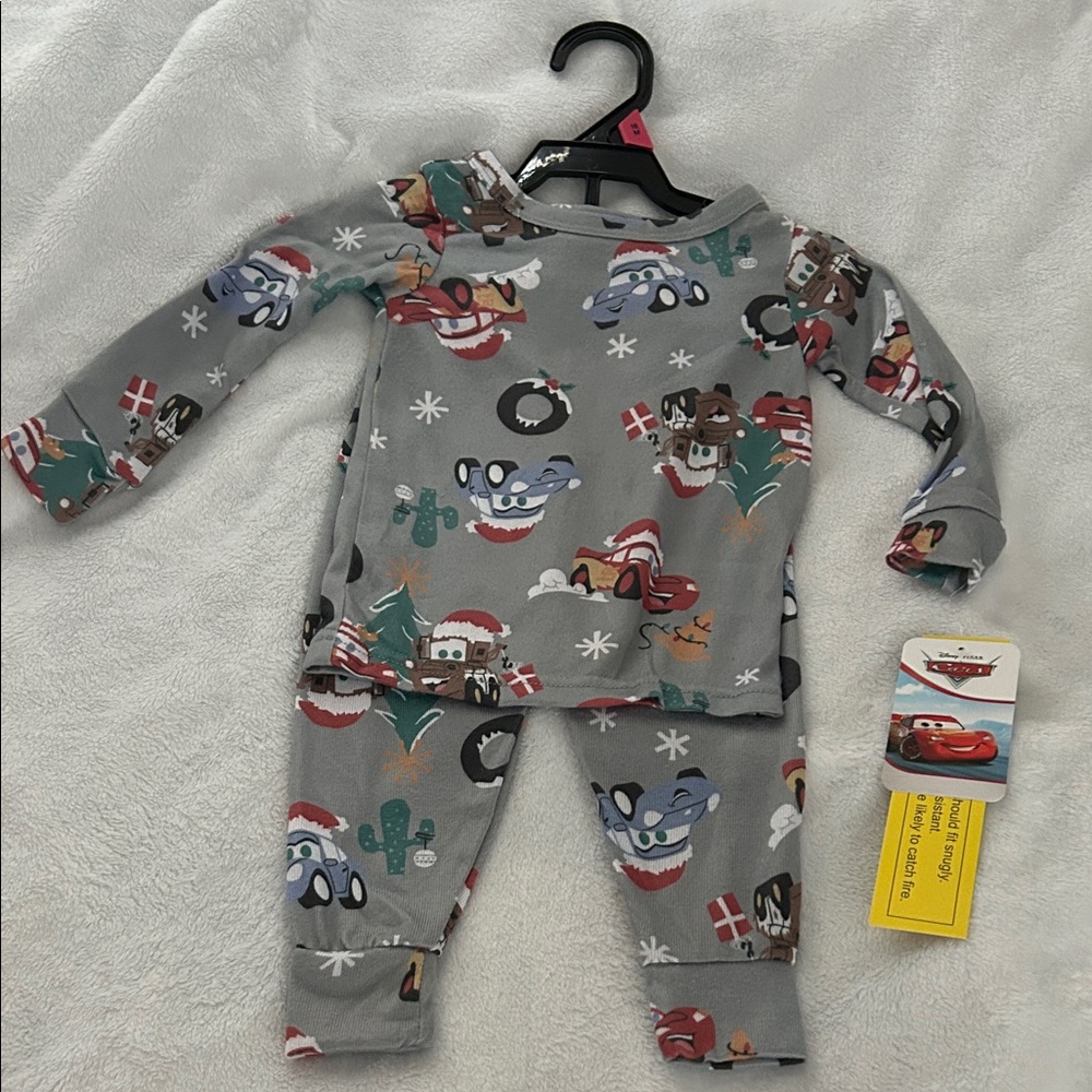 Disney Cars Gray and Red Kids Pajama Set